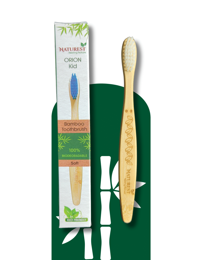 Orion Bamboo Toothbrush for Kids – Eco-Friendly & Biodegradable | Soft Bristles