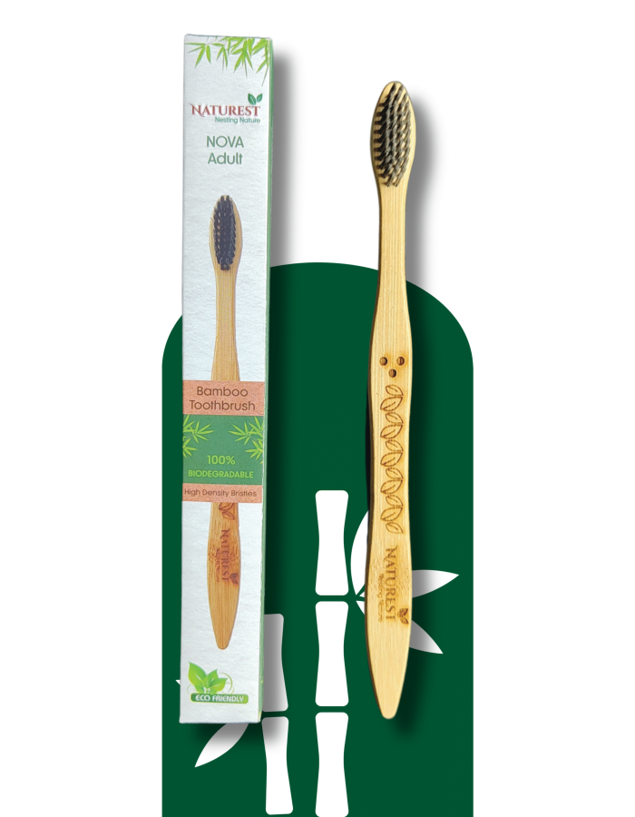 Nova Bamboo Toothbrush for Adults – Soft Bristles | Eco-Friendly & Biodegradable