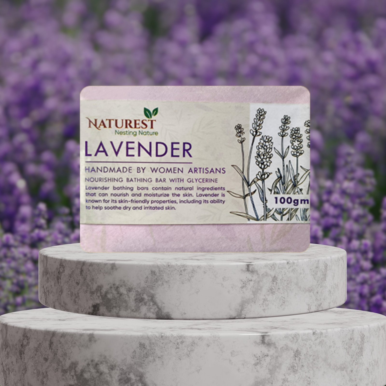 Naturest Lavender Handcrafted Bathing Bar