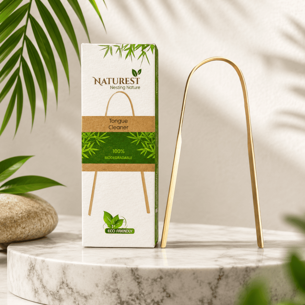 Naturest Bamboo Tongue Cleaner – Natural, Biodegradable & Anti-Bacterial Oral Care Tool