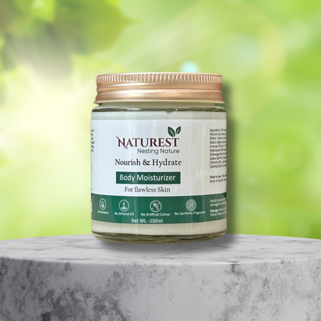 Naturest Nourish & Hydrate Body Moisturizer (150ml) | 24H Clean & Flawless Skin Care